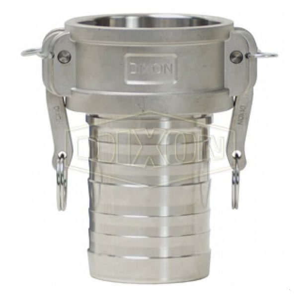 Global King Crimp Type-C Cam & Groove Coupler with Buna-N Seal, 6 in Nominal, 316 SSss Steel